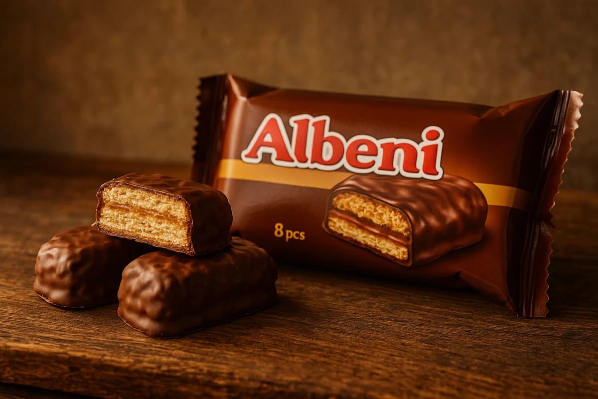 Albeni Ulker chocolate cookies deal at Roj Market in Lincoln, Nebraska.