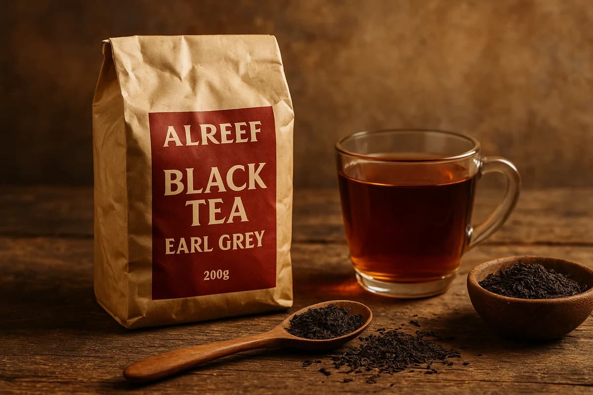Alreef Black Tea Earl Grey deal at Roj Market in Lincoln, Nebraska.