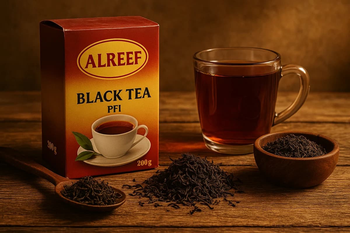 Alreef Black Tea PFI deal at Roj Market in Lincoln, Nebraska.