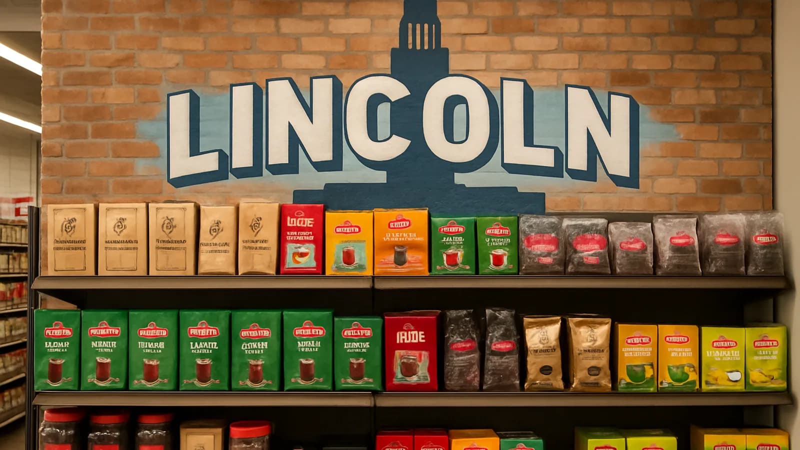 Turkish tea and coffee products available at Roj Market in Lincoln